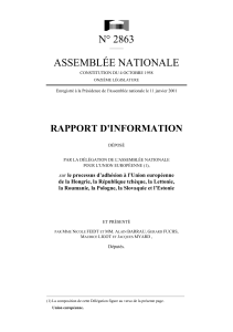 N° 2863 ASSEMBLÉE NATIONALE RAPPORT D'INFORMATION