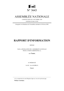 N° 3643 ASSEMBLÉE NATIONALE RAPPORT D'INFORMATION