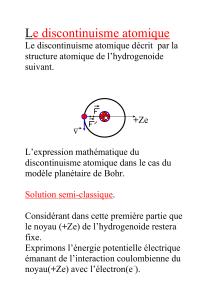 L e discontinuisme atomique