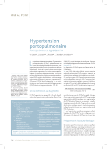 L Hypertension portopulmonaire MISE AU POINT