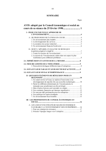 AVIS adopté par le Conseil économique et social au