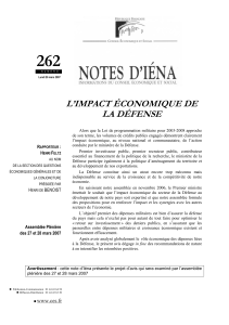 262 L’IMPACT ÉCONOMIQUE DE LA DÉFENSE