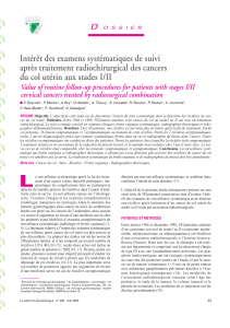 Intérêt des examens systématiques de suivi après traitement radiochirurgical des cancers