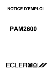 PAM2600 NOTICE D'EMPLOI