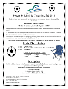 Soccer St-Rémi-de-Tingwick, Été 2016