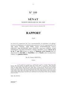 RAPPORT N° 109 S É N A T