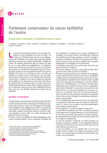 Traitement conservateur du cancer épithélial de l’ovaire D