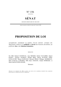 S É N A T PROPOSITION DE LOI N° 156