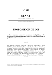 SÉNAT PROPOSITION DE LOI N° 347 tendant à