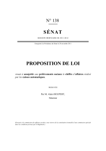 SÉNAT  PROPOSITION DE LOI N° 138