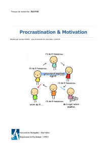 Procrastination &amp; Motivation E621PS5 Université de Montpellier : Paul Valéry