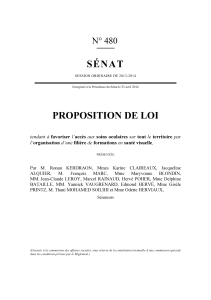 SÉNAT PROPOSITION DE LOI N° 480