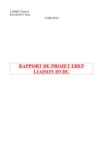 RAPPORT DE PROJET EREP LIAISON HVDC 13/06/2016 LABBE Clément