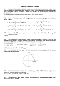 Partie A : contrôle de l’énergie
