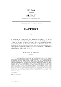 RAPPORT N° 260 S É N A T
