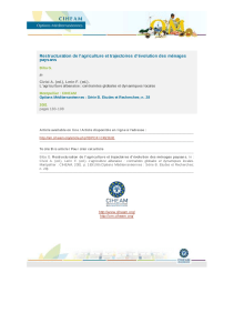 Restructuration de l'agriculture et trajectoires d'évolution des ménages paysans