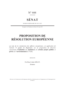 SÉNAT PROPOSITION DE RÉSOLUTION EUROPÉENNE N° 444