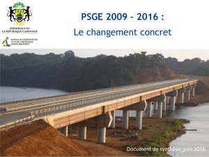 PSGE 2009 – 2016 : Le changement concret Document de synthèse_juin 2016