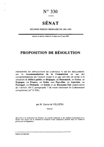 N° 330 SÉNAT PROPOSITION DE RÉSOLUTION