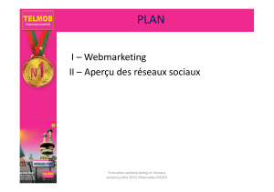 PLAN I – Webmarketing II – Aperçu des réseaux sociaux