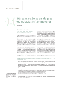 Réseaux sclérose en plaques et maladies inflammatoires VIE PROFESSIONNELLE