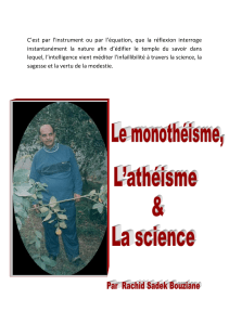 le monotheisme l atheisme et la science