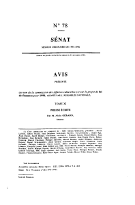 N° 78 SÉNAT AVIS SESSION ORDINAIRE DE 1995-1996