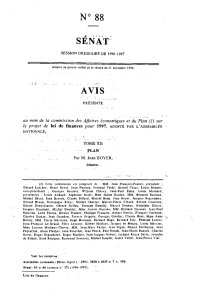 N° 88 SÉNAT AVIS SESSION ORDINAIRE DE 1996-1997