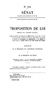 SÉNAT PROPOSITION DE LOI N° 334