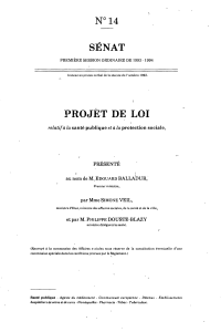 PROJET DE LOI SENAT N°14 PRÉSENTÉ