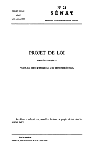 SENAT PROJET DE LOI N°21