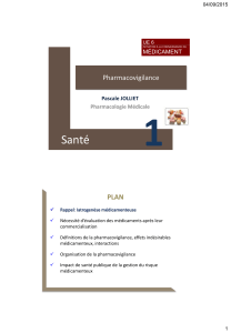 1 Santé Pharmacovigilance PLAN