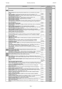 Tarif détail Pépinières de Saint-Ilan 2016/2017 Dénomination