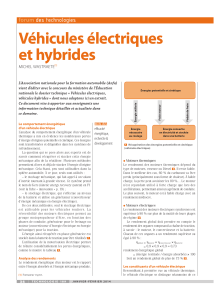 Véhicules électriques et hybrides - technologie n°189