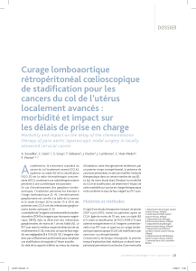 Curage lomboaortique rétropéritonéal cœlioscopique de stadification pour les cancers du col de l’utérus