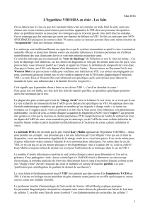 L'hypothèse VIH/SIDA en clair - Les faits Mai 2016