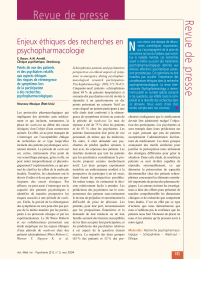 Points de vue des patients et des psychiatres relatifs aux aspects éthiques