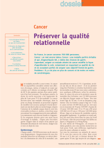 Préserver la qualité relationnelle Cancer