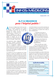 A pour l’hôpital public ! IL Y A URGENCE