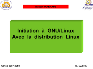 Initiation  à  GNU/Linux Master VARENAPE Année 2007-2008