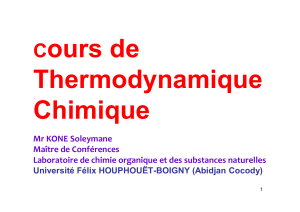 ours de Thermodynamique Chimique C