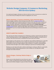 Website Design Company, E-Commerce Marketing, SEO Services Sydney