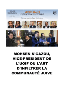 MOHSEN N'GAZOU, VICE-PRÉSIDENT DE L'UOIF OU L'ART