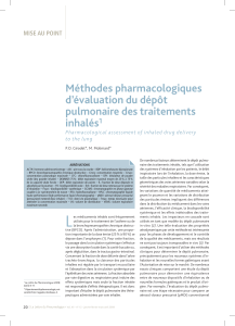 Méthodes pharmacologiques d’évaluation du dépôt pulmonaire des traitements inhalés