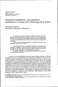 Adherencia terapéutica:  una  asignatura Universitat AutGnoma  de Barcelona Véronique