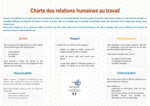Charte des relations humaines au travail