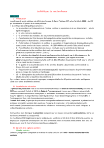 Les Politiques de santé en France