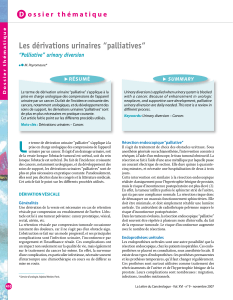 Les dérivations urinaires “palliatives“ d “Palliative” urinary diversion
