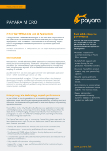 PAYARA MICRO A New Way Of Running Java EE Applications performance
