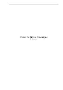 Cours de Génie Electrique G. C HAGNON